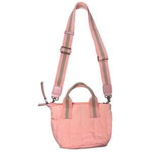 Universal Thread Pink Nylon Purse Two Handles Adjustable Shoulder Strap